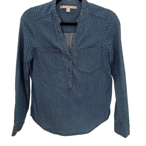 LC Lauren Conrad Tops - LC Lauren Conrad Denim Polka Dot Shirt size XS